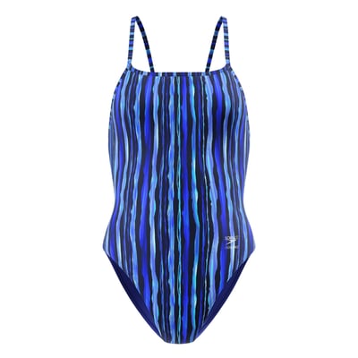 Maillot de bain 1 pièce dos à sangles fines motif/style rayures contrastées CLUB SPEEDO
