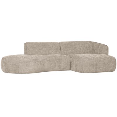 Canapé d'angle droit en tissu POLLY WOOOD