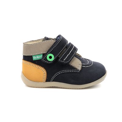 Bottines cuir à scratchs Bonkro-2 KICKERS