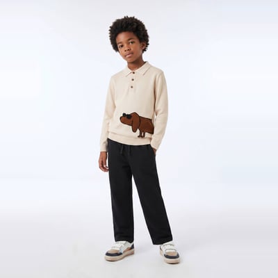 Jogging cargo large en molleton uni en coton BIO GOTS MONOPRIX