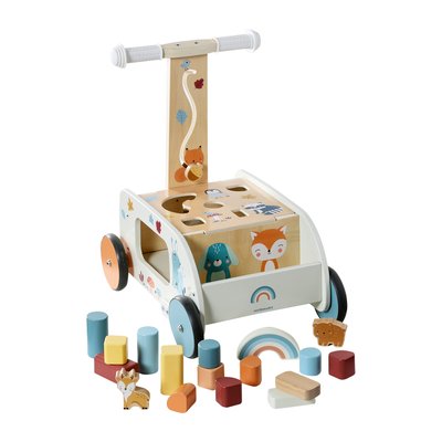 Chariot de marche 2 en 1 Les amis de la forêt en bois FSC® VERTBAUDET