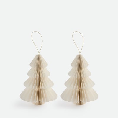 Lot de 2 sapins pliables, hauteur 15 cm, CASPAR LA REDOUTE INTERIEURS