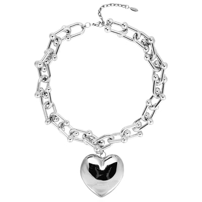 Collier chaîne grosse maille pendentif cœur HIZA HIPANEMA