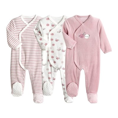 Комплект 3 пижам из велюра LA REDOUTE COLLECTIONS