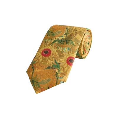 Cravate en soie à motif van gogh NEXT