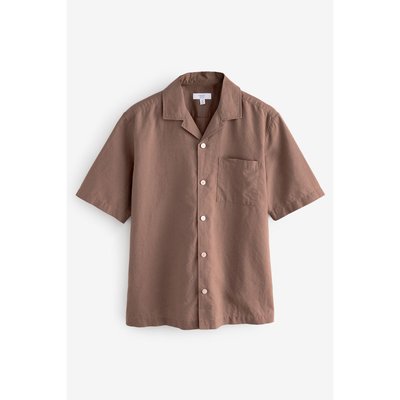Chemise manches courtes coton col cubain NEXT