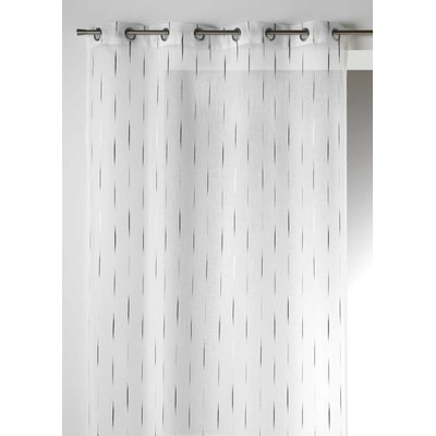 Voilage en Etamine Jacquard "Traits Fins" HOME MAISON