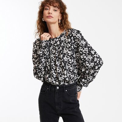 Bluse mit rundem Ausschnitt, grafisches Muster LA REDOUTE COLLECTIONS