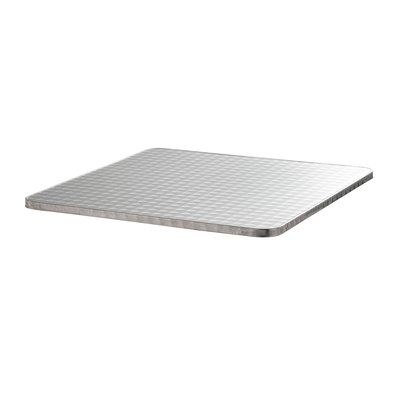 Plateau de table carré en aggloméré et inox 70 x 70 cm, BRIXTON OVIALA