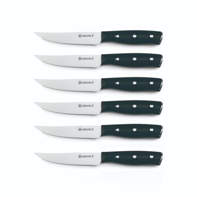 Set de 6 couteaux à steak en acier noir - "Gleam" LAGUIOLE CUISSON