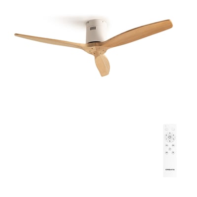 Ventilateur de plafond 40W sans lumière avec télécommande WIND CALM NATURAL WOOD CREATE