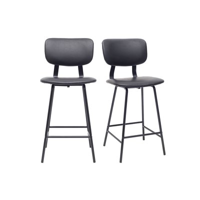 Tabourets de bar vintage pieds métal H65 cm (lot de 2) LAB MILIBOO