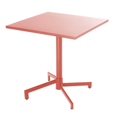 Table de jardin carrée inclinable en métal 2 à 4 personnes 70x70 cm, PALAVAS OVIALA