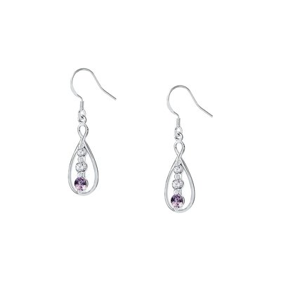 Boucles d'oreilles en argent 925 et oxyde de zirconium CLEOR