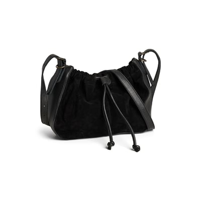Sac à main cross body, en cuir lisse et en cuir suédé, Alma PIECES