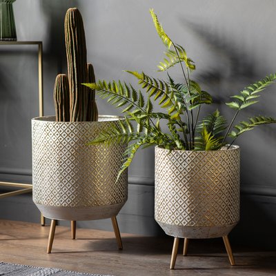 Set of 2 Metal Planters SO'HOME