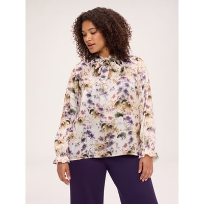 Blouse à imprimé floral avec nœud FIORELLA RUBINO