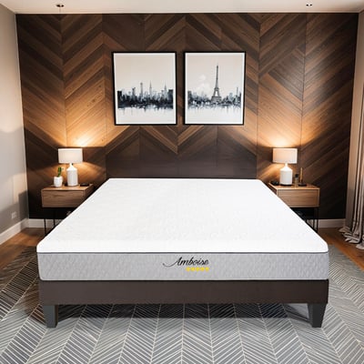 Matelas Amboise - Mousse mémoire de forme - Fabriqué en France - 24 cm d'épaisseur - Accueil moelleux, soutien ferme BELLECOUR