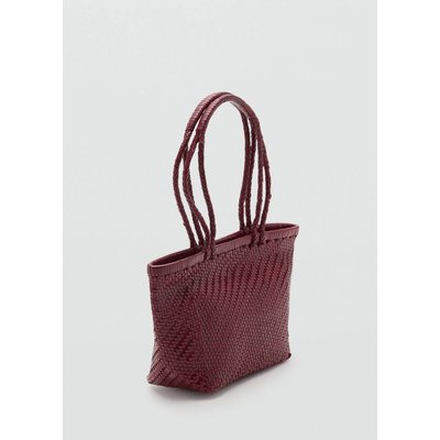 Sac porté épaule cuir tressé MANGO