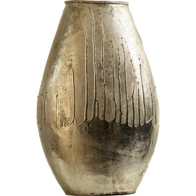 Vase décoratif aluminium champagne finition artisanale élégante RECOLLECTION