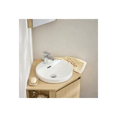 Vasque semi encastrée ronde 37x37cm LEA MOB IN