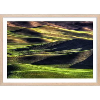 Affiche ""Champs et colline USA"" HEXOA