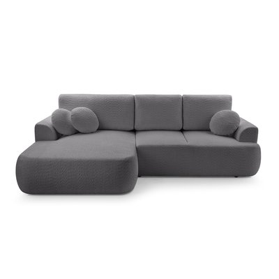 Canapé d'Angle Convertible en Tissu bouclette 4 places - CANDELA LISA DESIGN