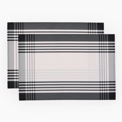 Lot de 2 sets de table rectangulaire, 33x47 cm, polypropylène MONOPRIX