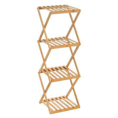 Étagère salle de bain bambou pliable 30x28x93cm WADIGA