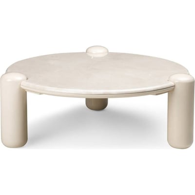 Table basse ronde effet marbre collection NORREL RECOLLECTION