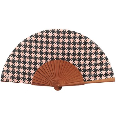 Eventail en bois et toile coton POULETTE VENT DE BOHÈME