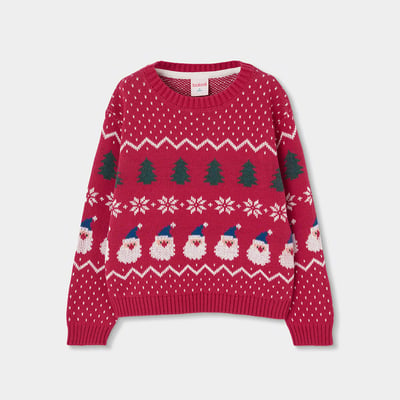 Pull de Noël unisex imprimé Père Noël BOBOLI