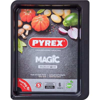 Plaque de cuisson rect métal 35x26 cm Magic PYREX