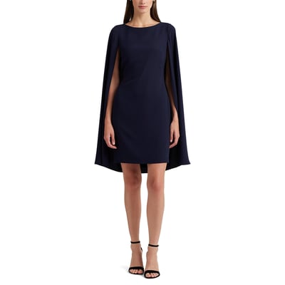 Robe courte cocktail col bateau cape PETRA LAUREN RALPH LAUREN