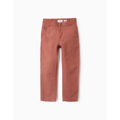 Pantalon Chino en Coton et Lin ZIPPY