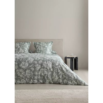 Housse de couette percale de coton fleurs vintage Lit 180/200 cm MANGO HOME