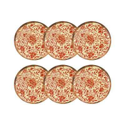 Lot de 6 assiettes à dessert 20cm en porcelaine, PALAZZO OGO LIVING