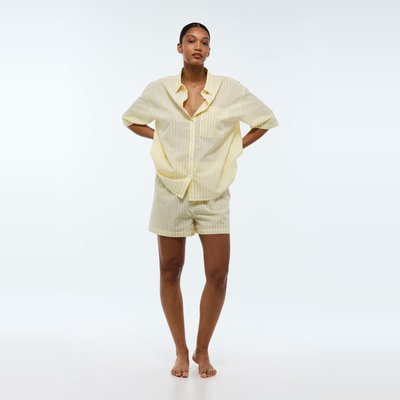 Pyjashort rayé tissé en coton BIO GOTS MONOPRIX