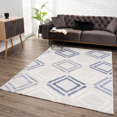 Tapis salon et chambre tissé motif géométrique DOUCA UN AMOUR DE TAPIS