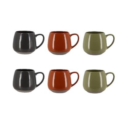 Lot de 6 mugs en grès 40cl, TERRA NOVASTYL