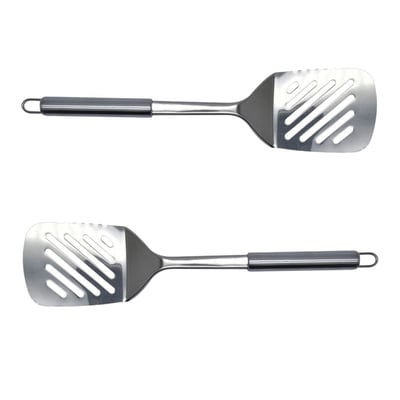 Set de 2 ustensiles de cuisine spatule de cuisine inox ELEMENTAL FACKELMANN