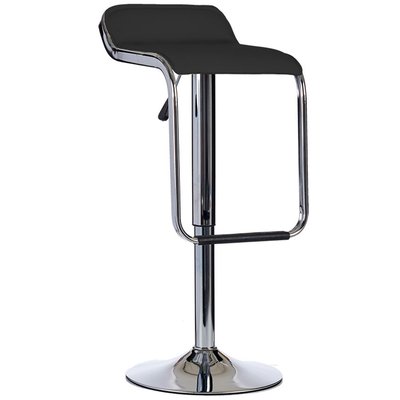 Tabouret de bar chrome et noir H65cm à 85cm WADIGA