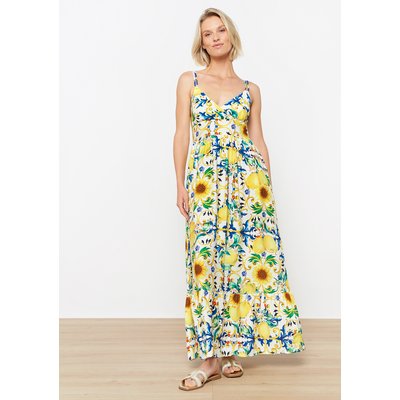 Robe longue imprimée citron LOLALIZA