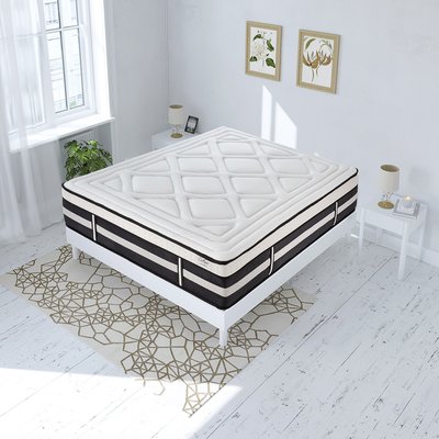 Ensemble Matelas CALLIOPE Mémoire et sommier bois MAISON AUBERTIN