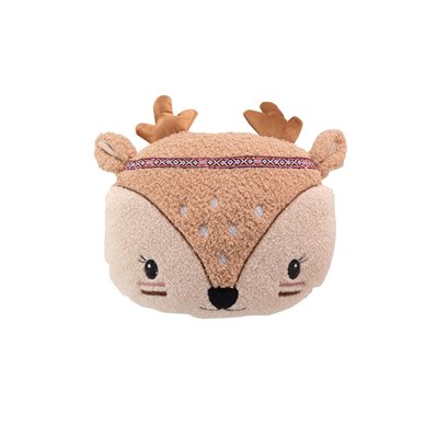 Coussin peluche fantaisie Petite biche DOUCEUR D'INTÉRIEUR