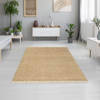 Tapis kilim tissé en laine motif simple TWILL UN AMOUR DE TAPIS