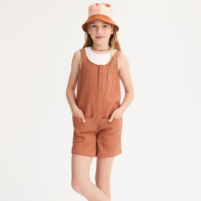 Tuta intera corta in cotone garzato LA REDOUTE COLLECTIONS