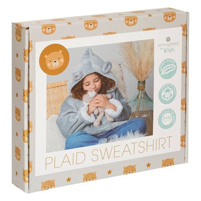 plaid sweatshirtshirtshirt capuche CHAT ATMOSPHERA