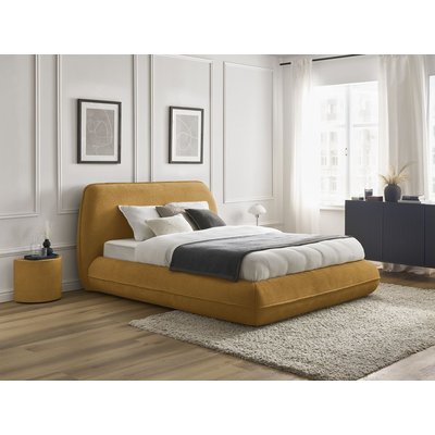 Lit coffre bois et panneaux de particules tissu texturé, LIAM BOBOCHIC
