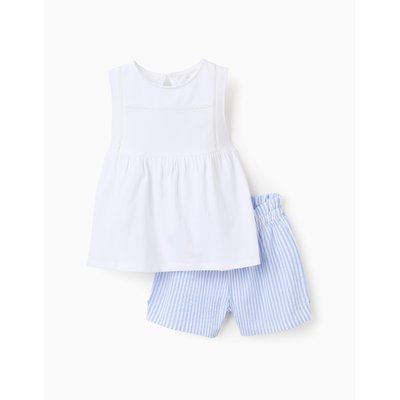 Pyjama en Coton avec Dentelle et Rayures ZIPPY